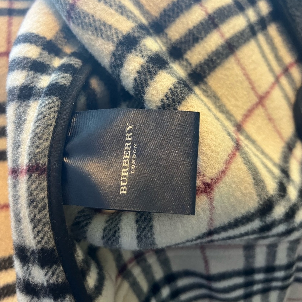 Burberry London Womens Hoodie Peacoat Jacket Sz 10 Nova Check Lining - Picture 5 of 9